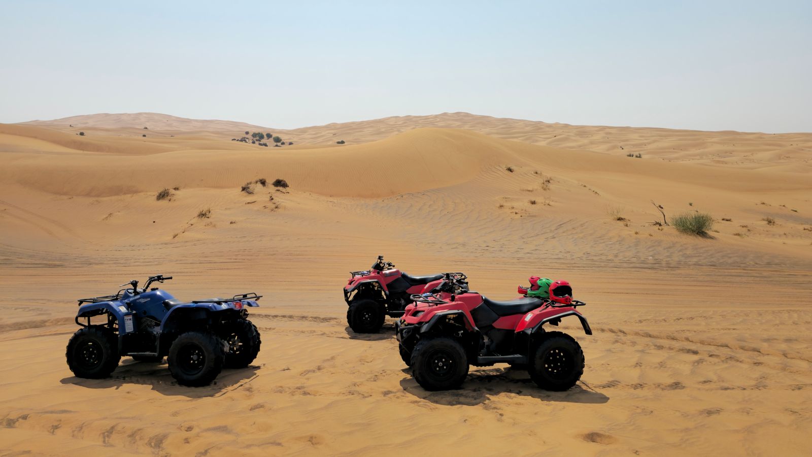 Open sand on your own machine, then the camp evening in full.