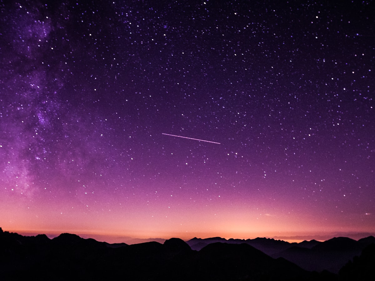 The Milky Way in a starry night sky